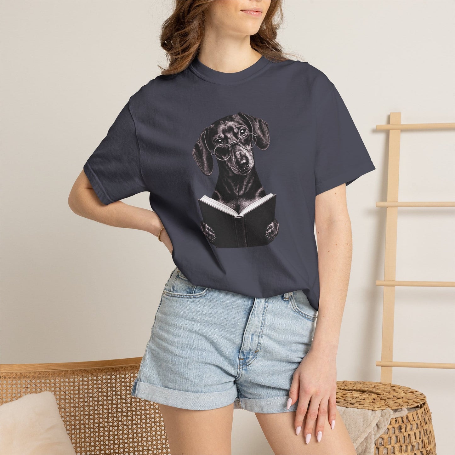 Doxie Reading T-Shirt