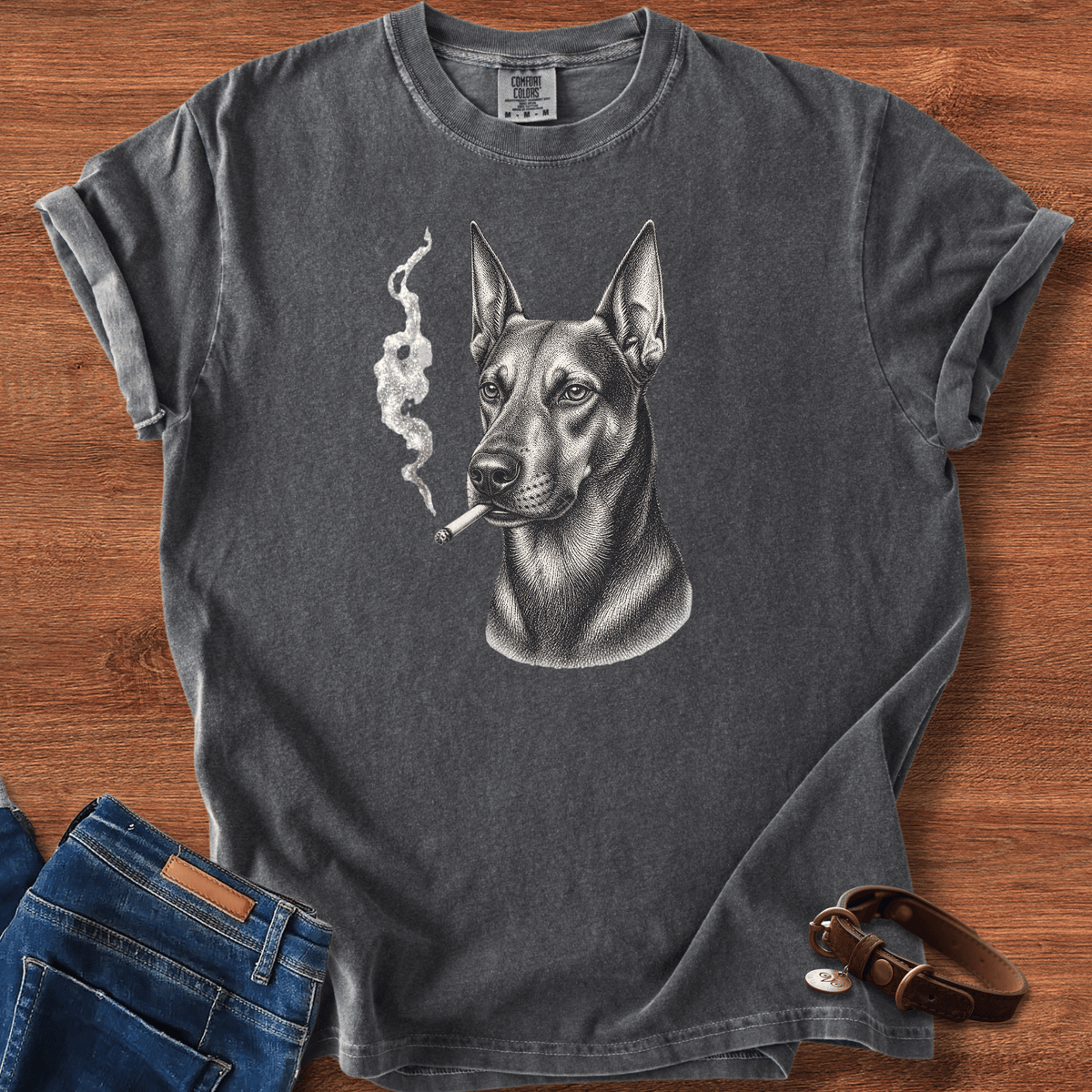 Doberman Shepherd Smoke T-Shirt