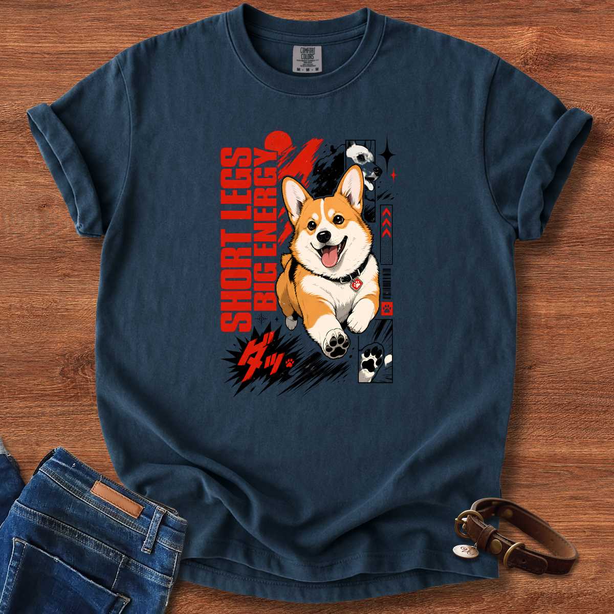 Corgi Energy Manga T-Shirt