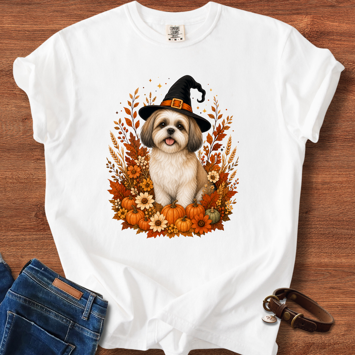 Shih Tzu Halloween Witch T-Shirt