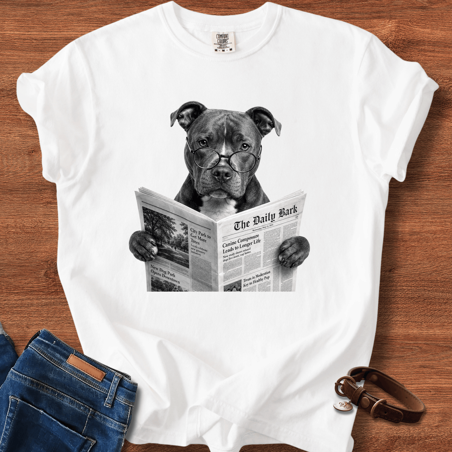 Pitty Reading - Pitbull Humor T-Shirt