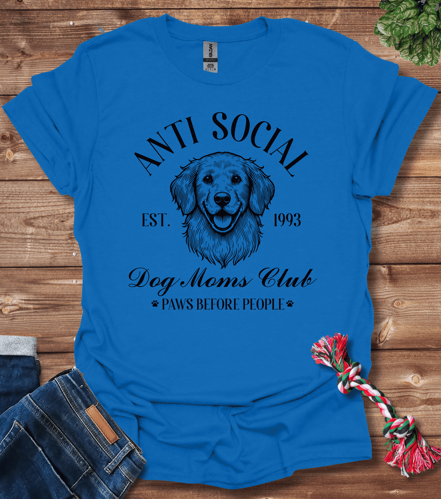 Anti Social Dog Moms Club Est 1993 T-Shirt