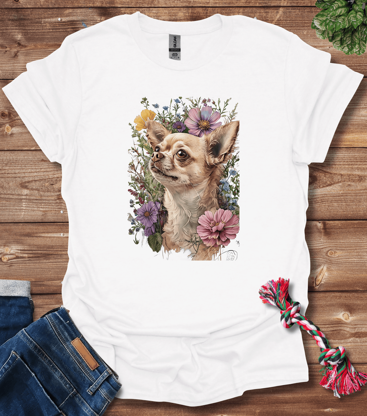 Chihuahua In Flowers T-Shirt