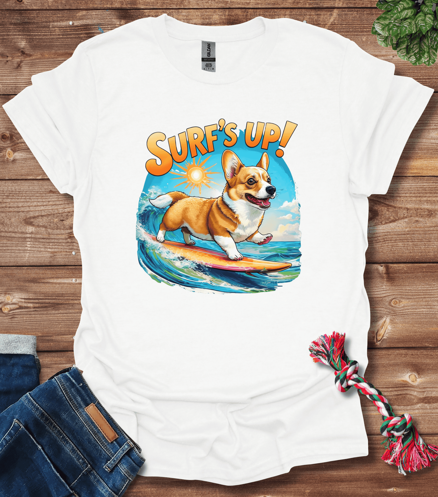 Corgi Surfs Up T-Shirt