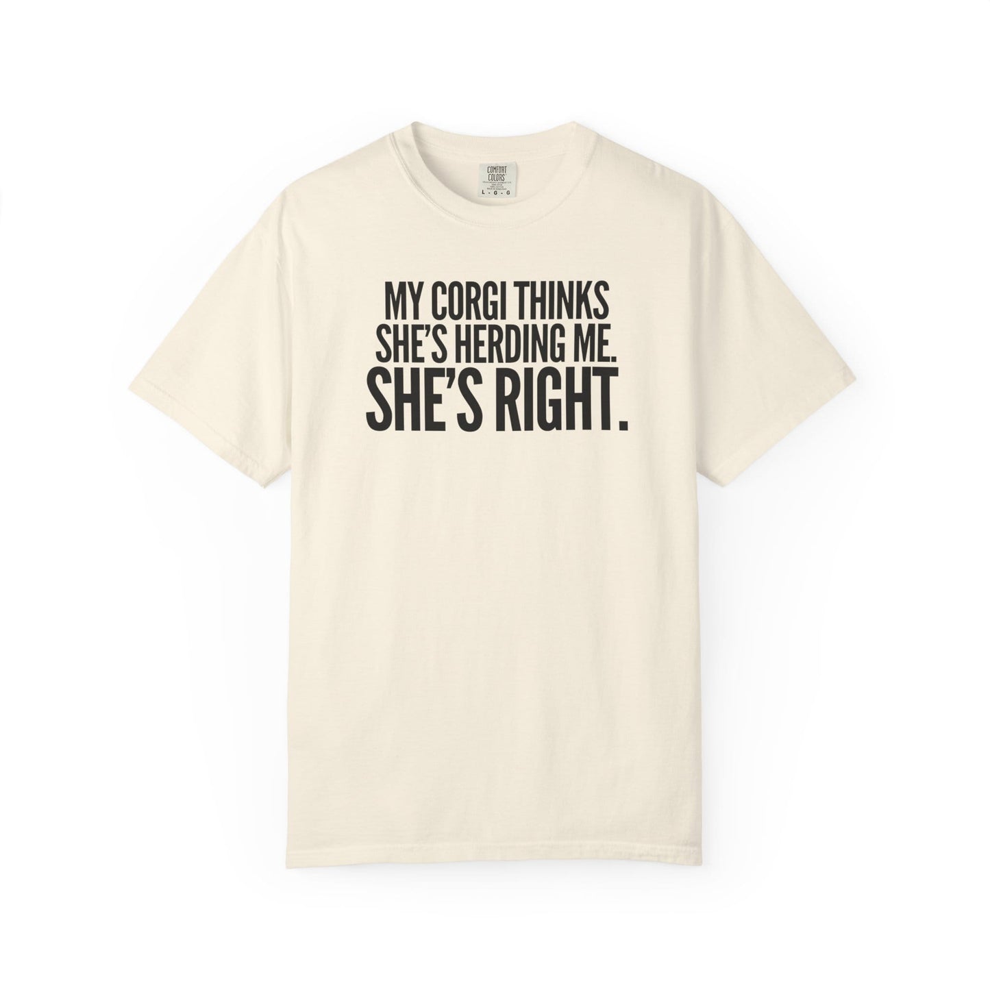 My Corgi Thinks She's Herding Me, She's Right T-Shirt