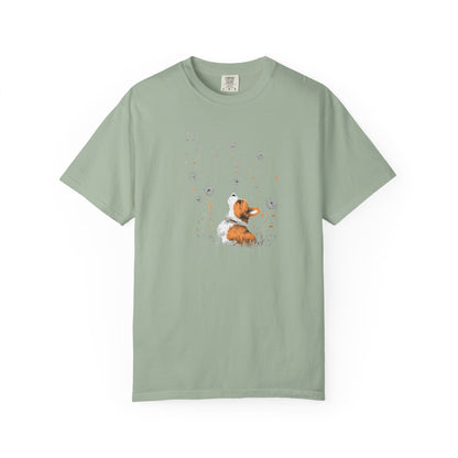 Corgi With Flowers T-Shirt