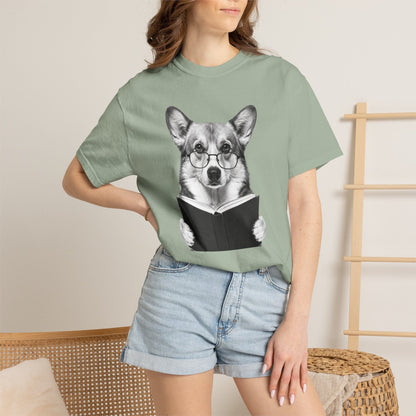 Corgi Reading T-Shirt
