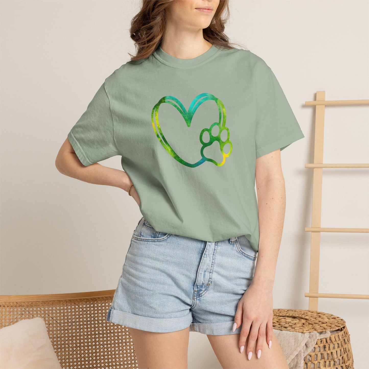 Dog Paw Heart T-Shirt