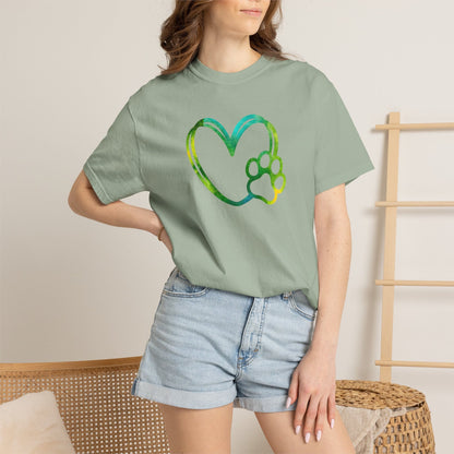 Dog Paw Heart T-Shirt