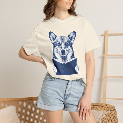 Corgi Reading T-Shirt