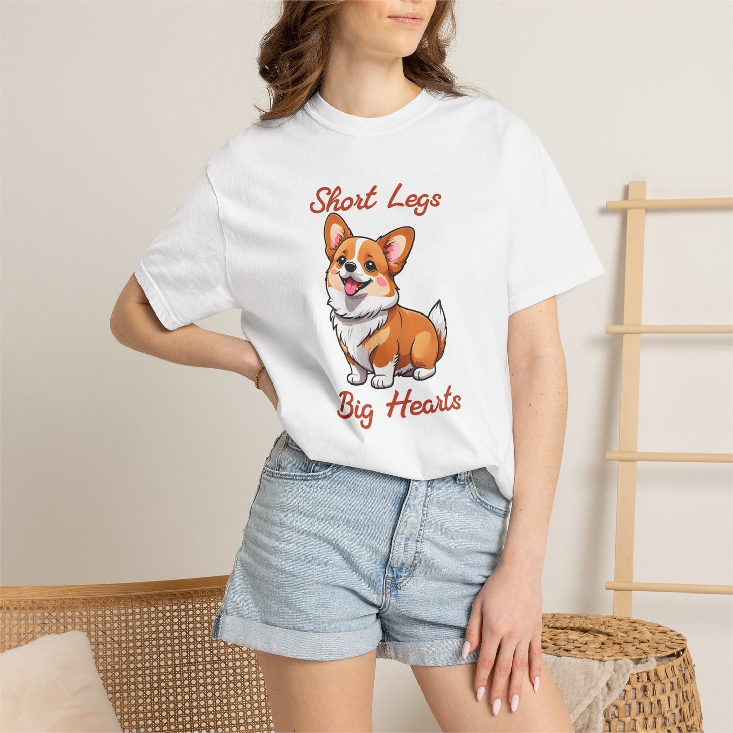 Corgi Short Legs, Big Hearts T-Shirt