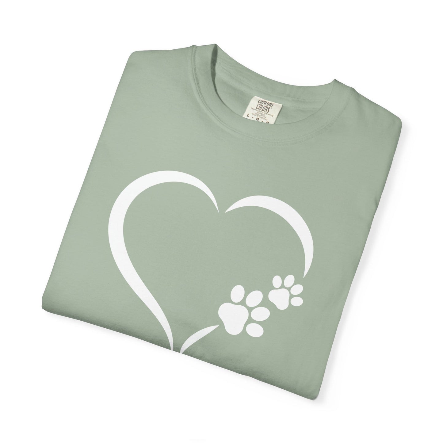 Dog Paw Print Heart T-Shirt