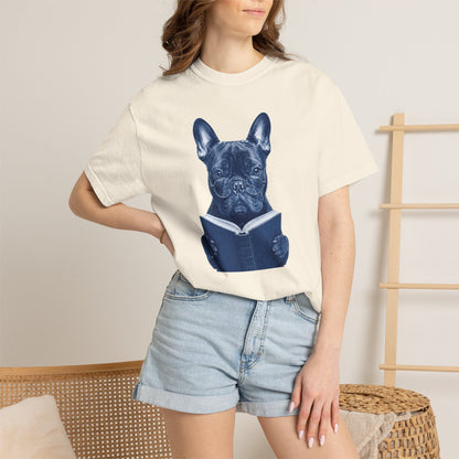 Frenchie Reading T-Shirt