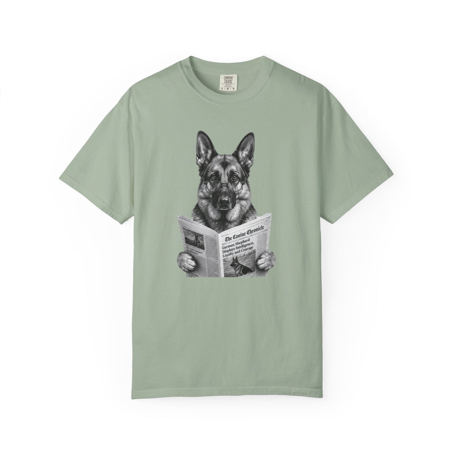 German Shepherd Reading T-Shirt