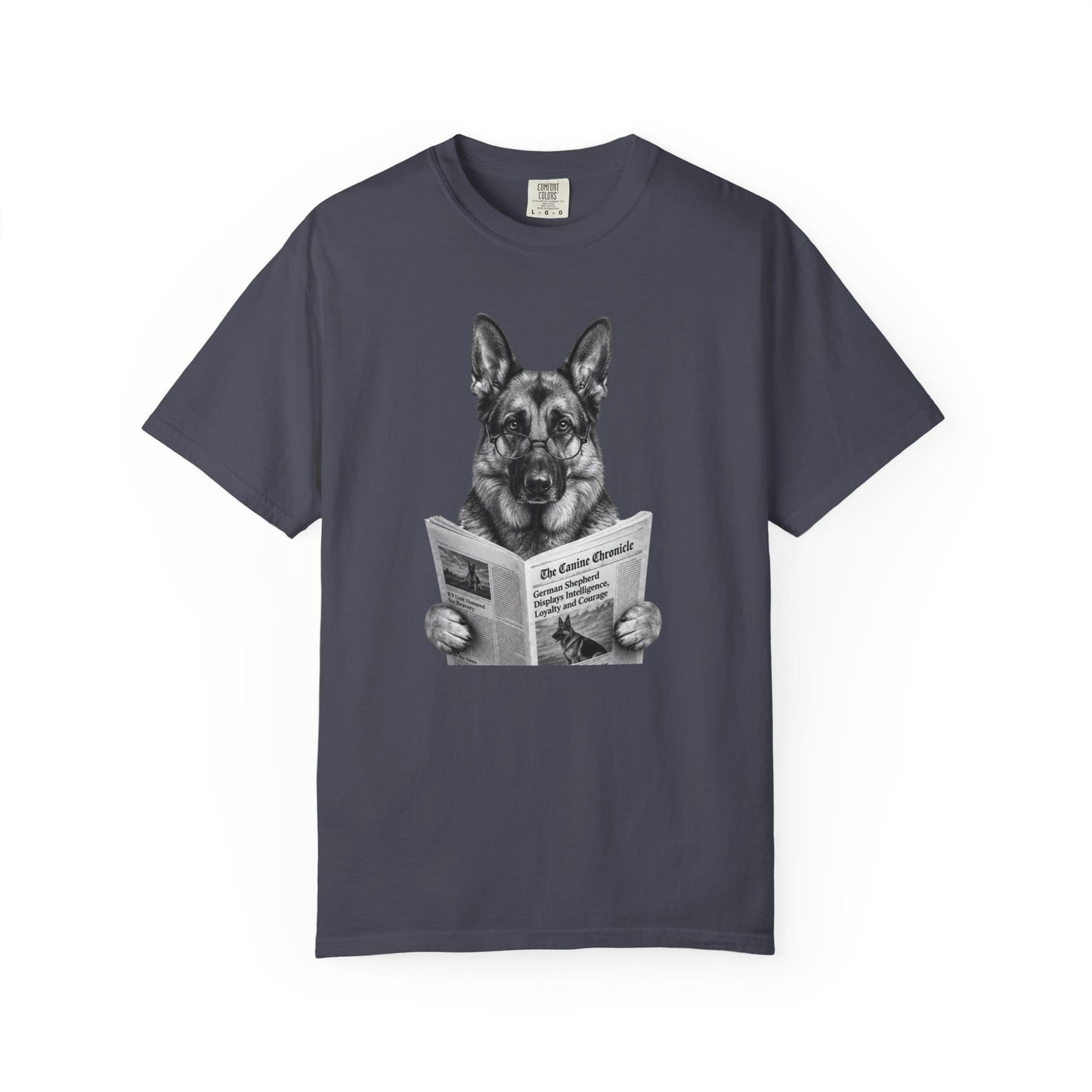 German Shepherd Reading T-Shirt