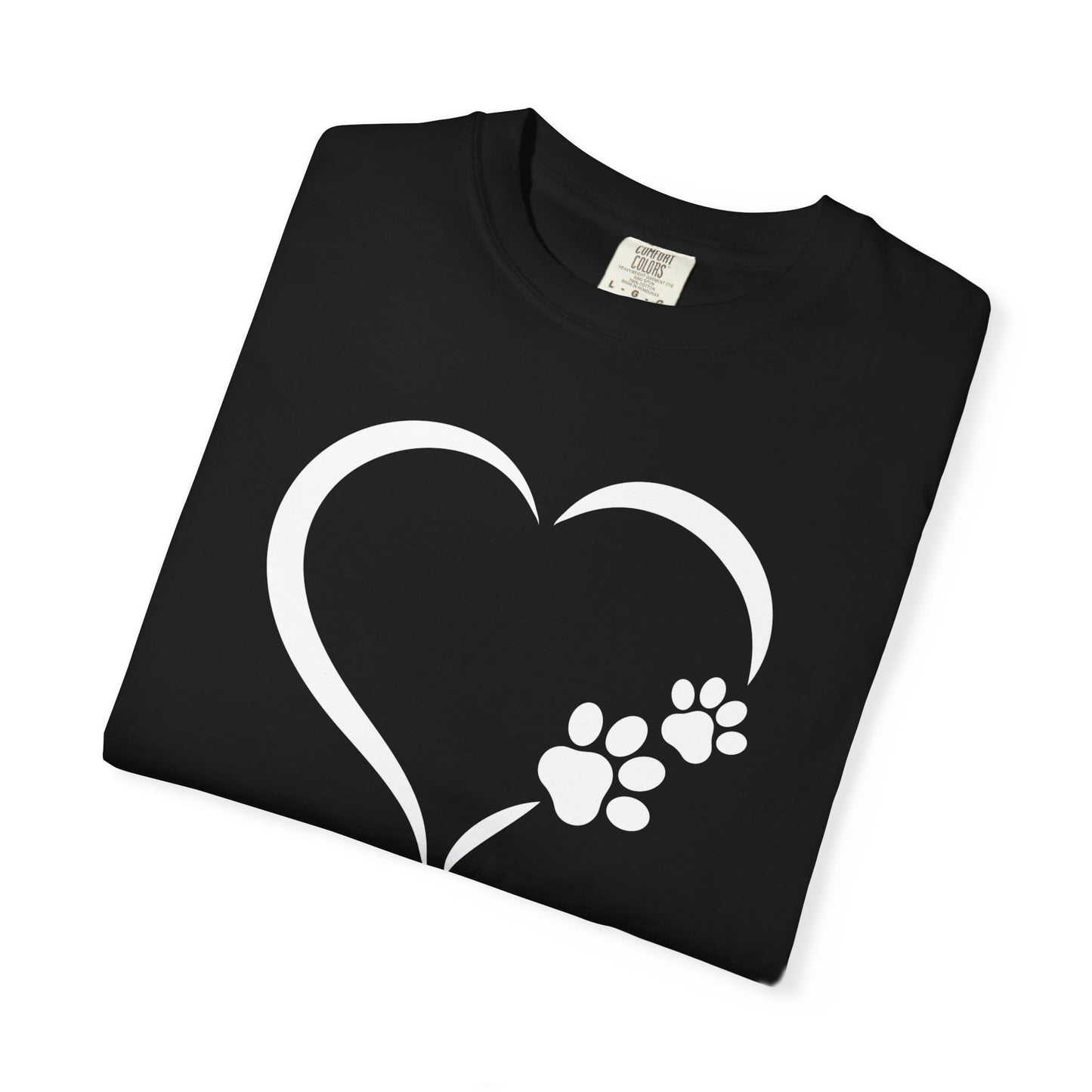 Dog Paw Print Heart T-Shirt