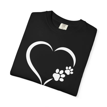 Dog Paw Print Heart T-Shirt