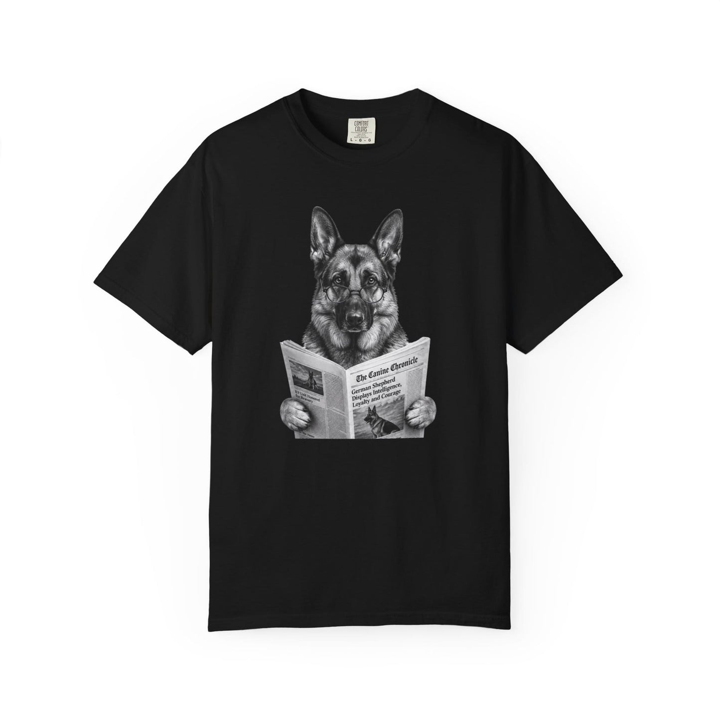 German Shepherd Reading T-Shirt