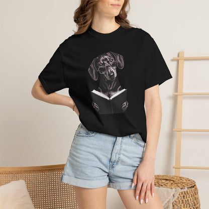 Doxie Reading T-Shirt