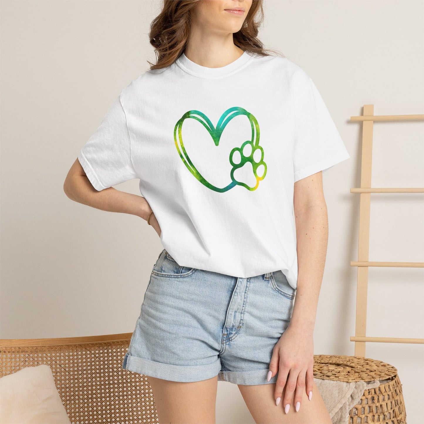 Dog Paw Heart T-Shirt