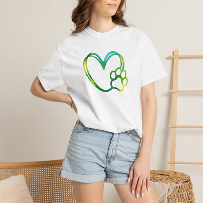 Dog Paw Heart T-Shirt