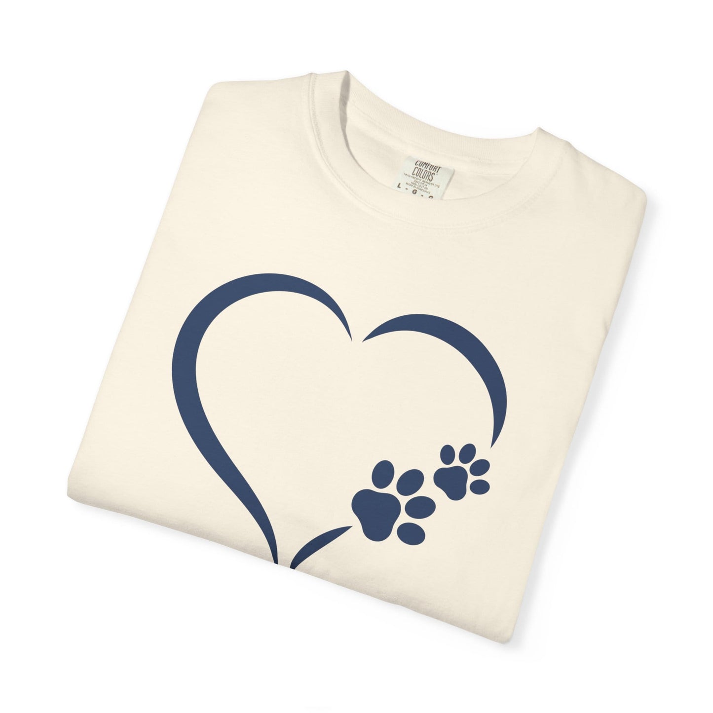 Dog Paw Print Heart T-Shirt