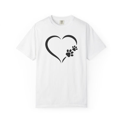 Dog Paw Print Heart T-Shirt
