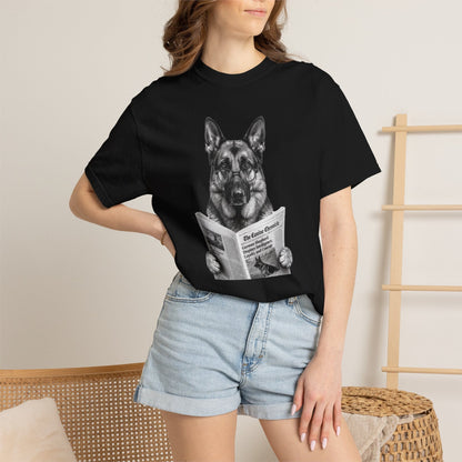 German Shepherd Reading T-Shirt