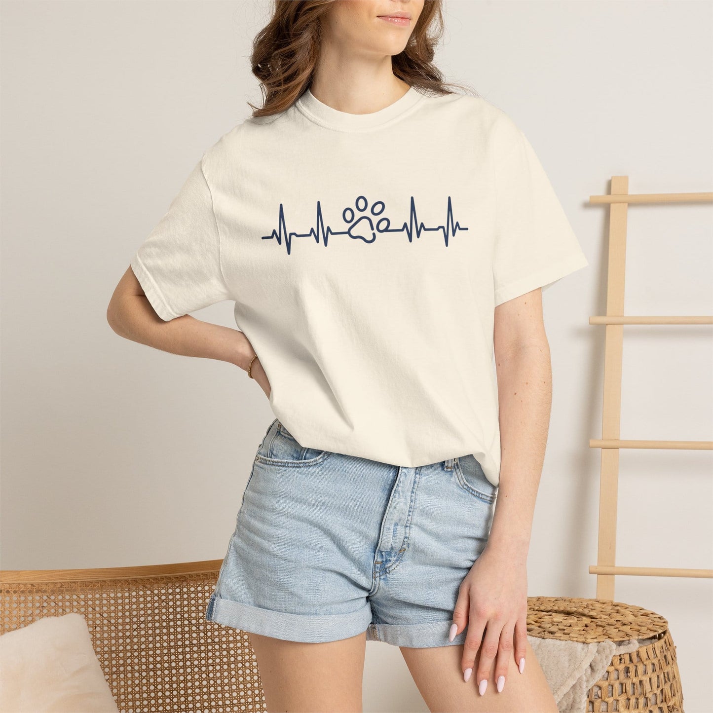 Dog Paw Heartbeat T-Shirt