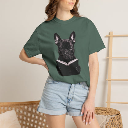 Frenchie Reading T-Shirt
