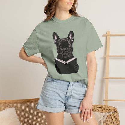 Frenchie Reading T-Shirt
