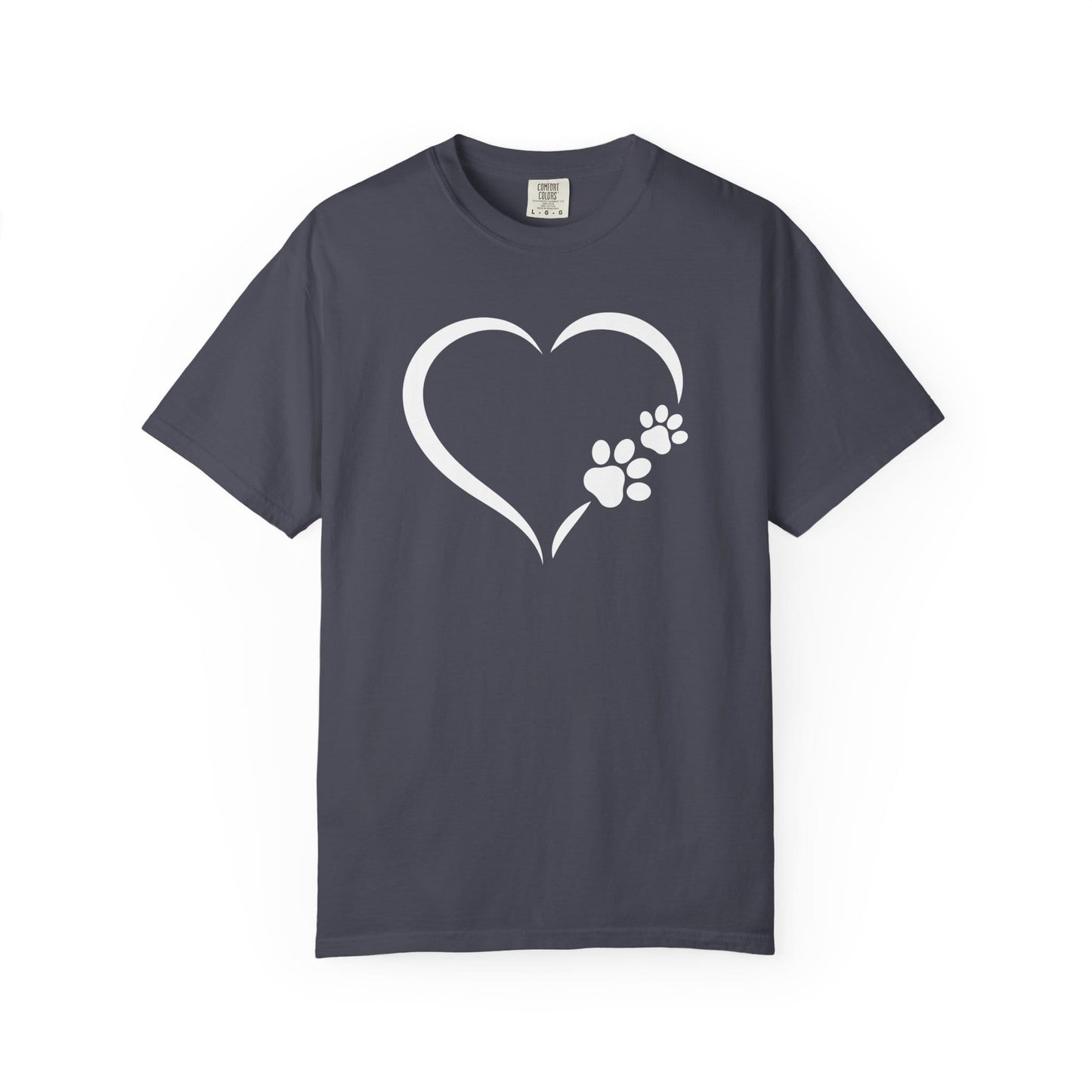 Dog Paw Print Heart T-Shirt