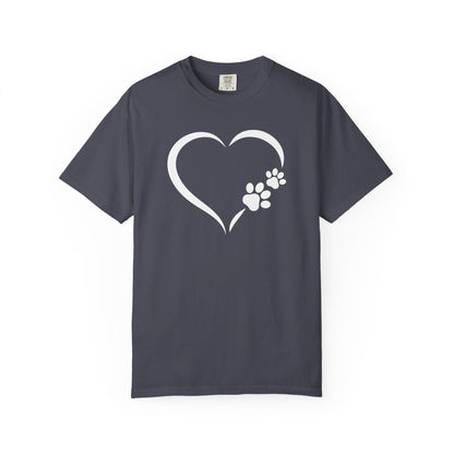 Dog Paw Print Heart T-Shirt