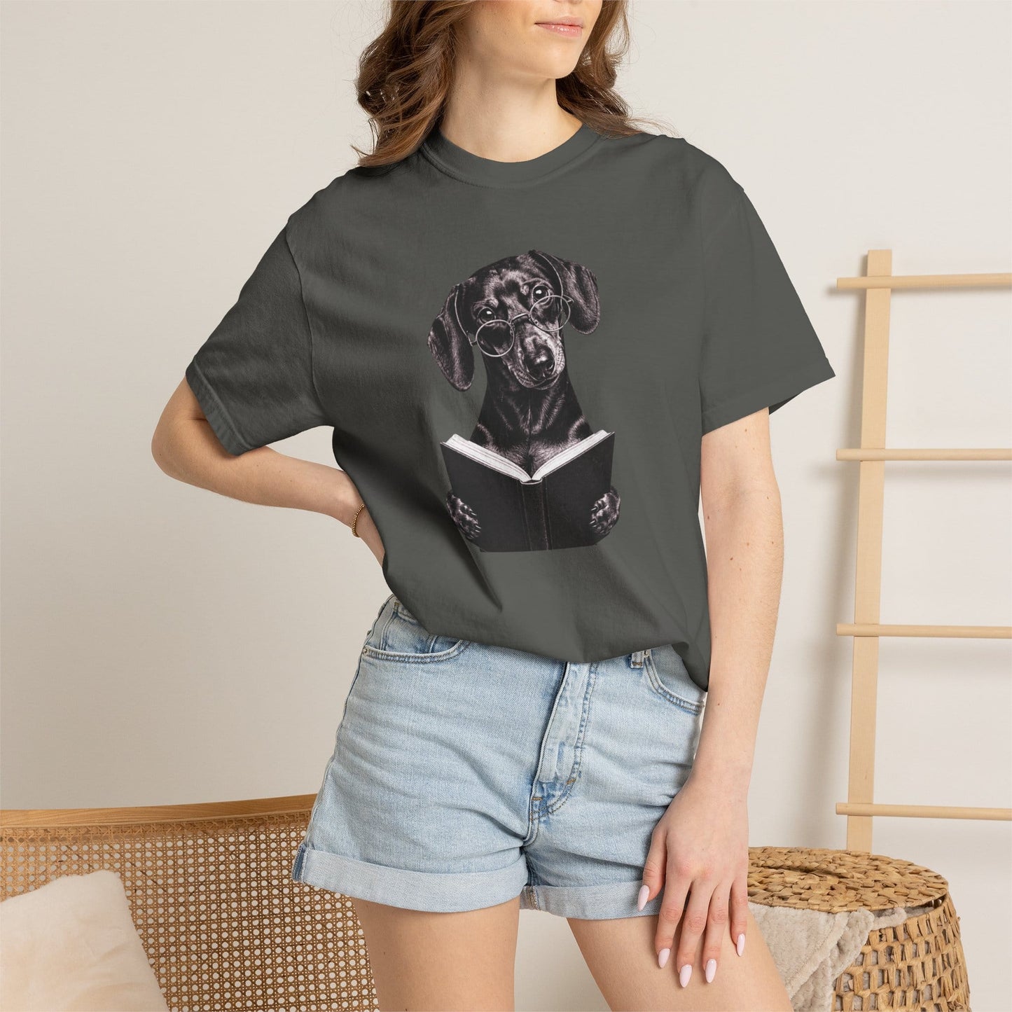Doxie Reading T-Shirt