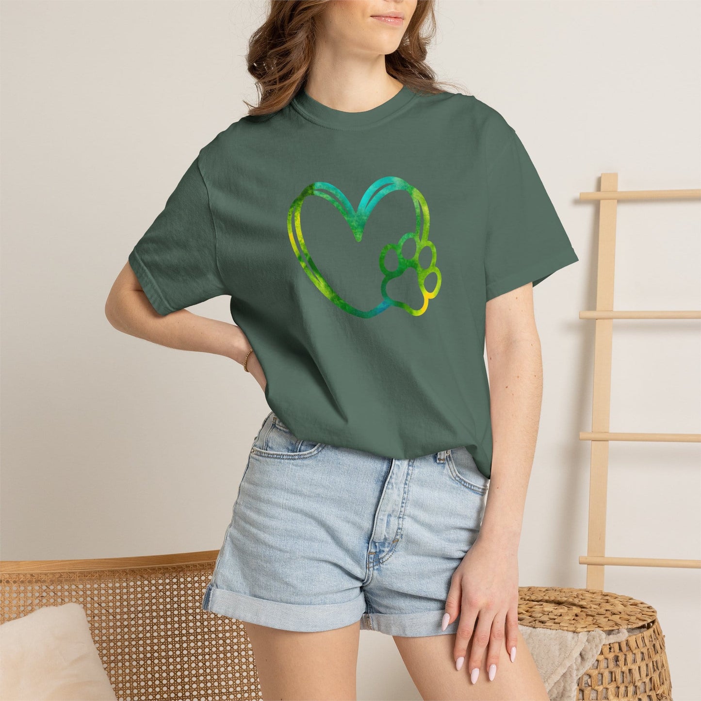 Dog Paw Heart T-Shirt