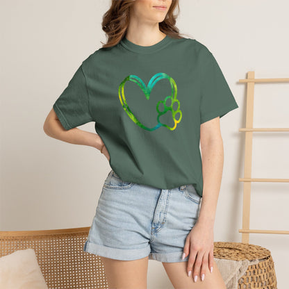 Dog Paw Heart T-Shirt