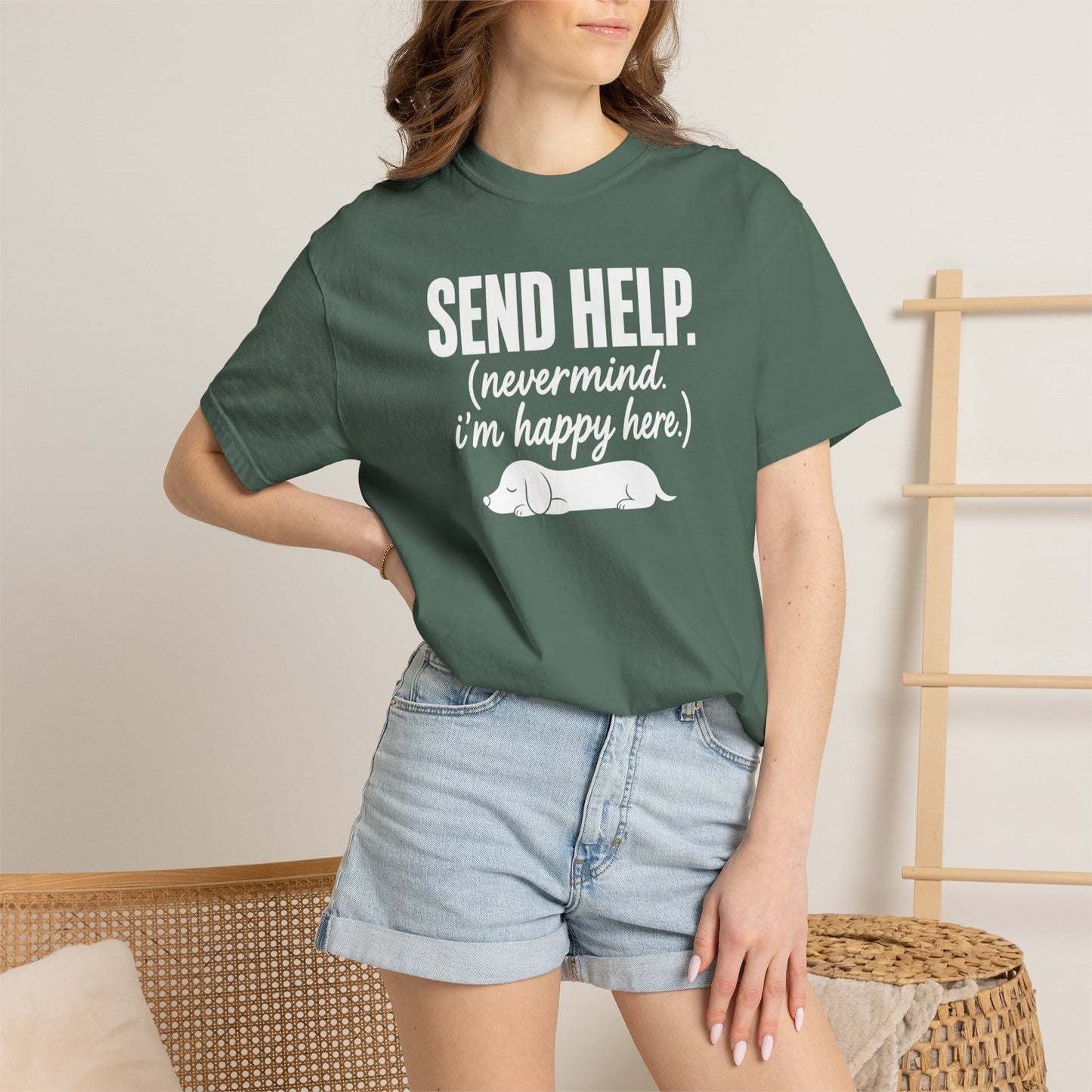 Send Help, Never Mind, I'm Fine Here T-Shirt
