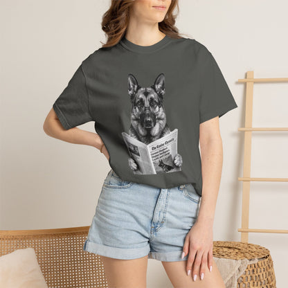 German Shepherd Reading T-Shirt