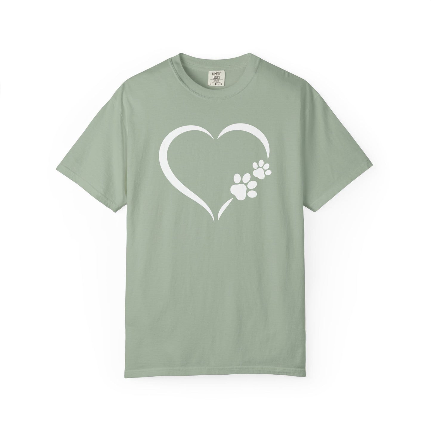 Dog Paw Print Heart T-Shirt