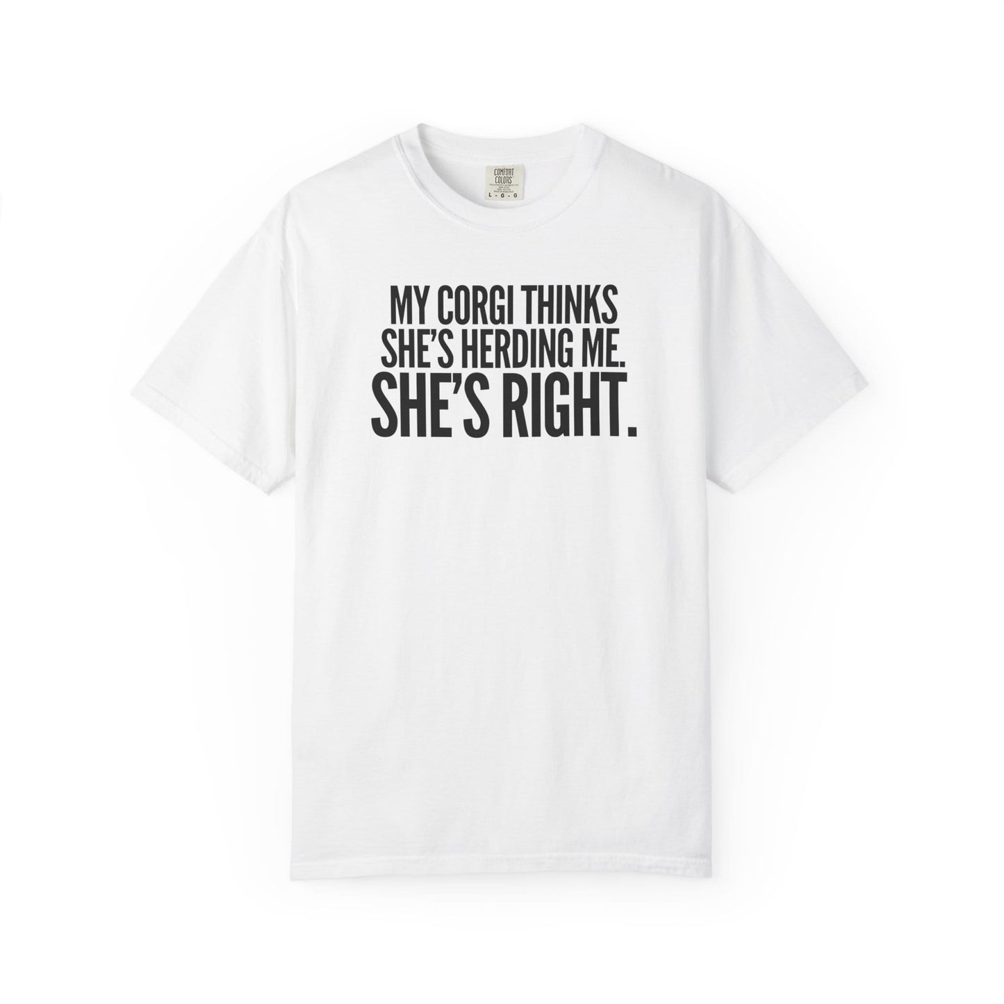My Corgi Thinks She's Herding Me, She's Right T-Shirt