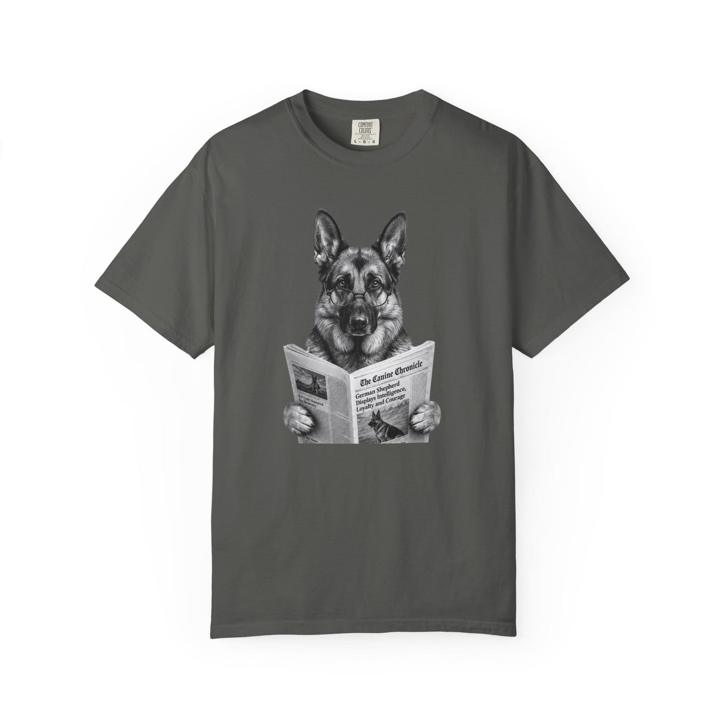 German Shepherd Reading T-Shirt