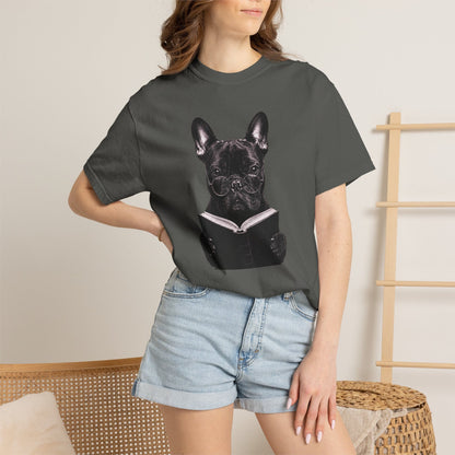 Frenchie Reading T-Shirt