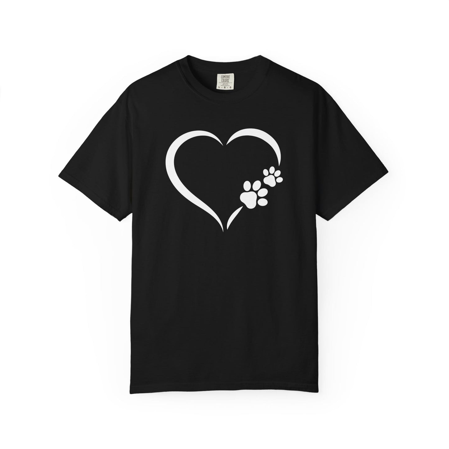 Dog Paw Print Heart T-Shirt