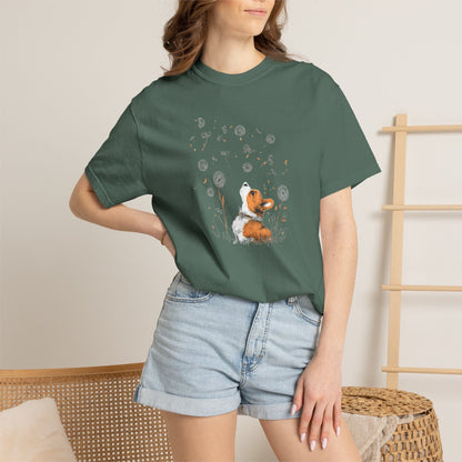 Corgi With Flowers T-Shirt