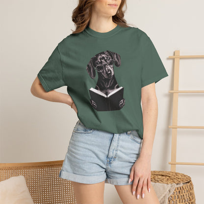 Doxie Reading T-Shirt