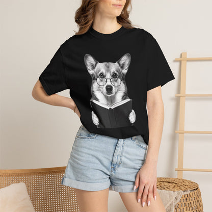 Corgi Reading T-Shirt