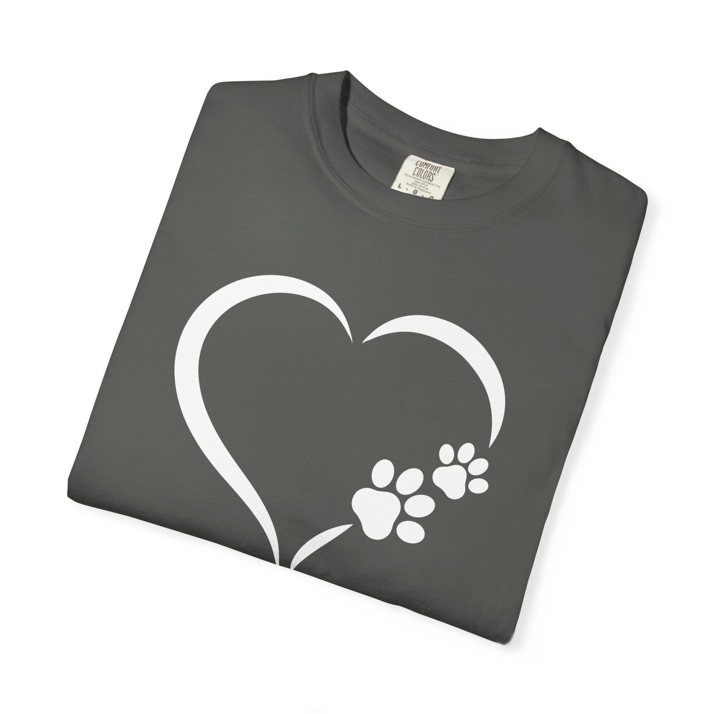Dog Paw Print Heart T-Shirt
