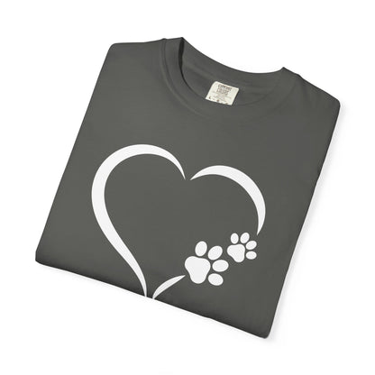 Dog Paw Print Heart T-Shirt