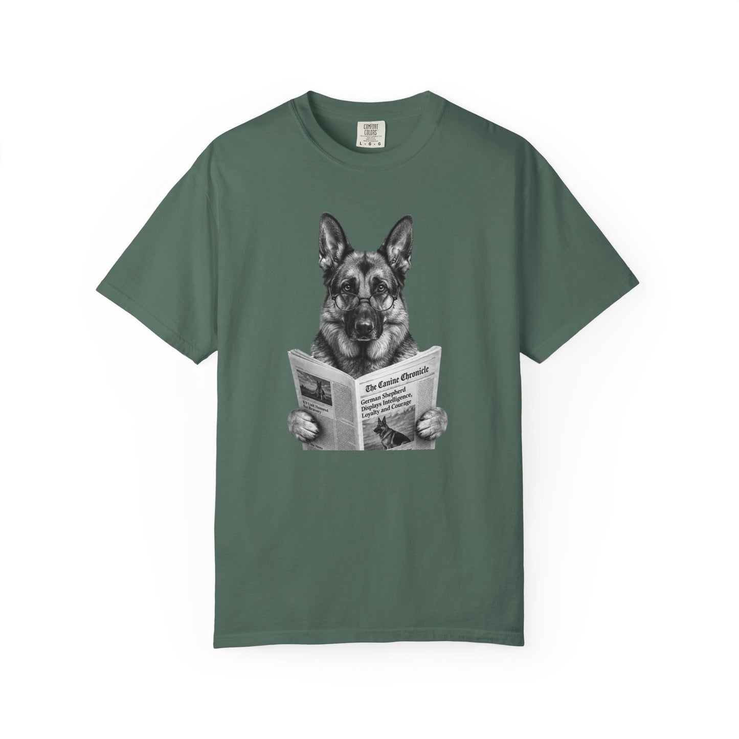 German Shepherd Reading T-Shirt