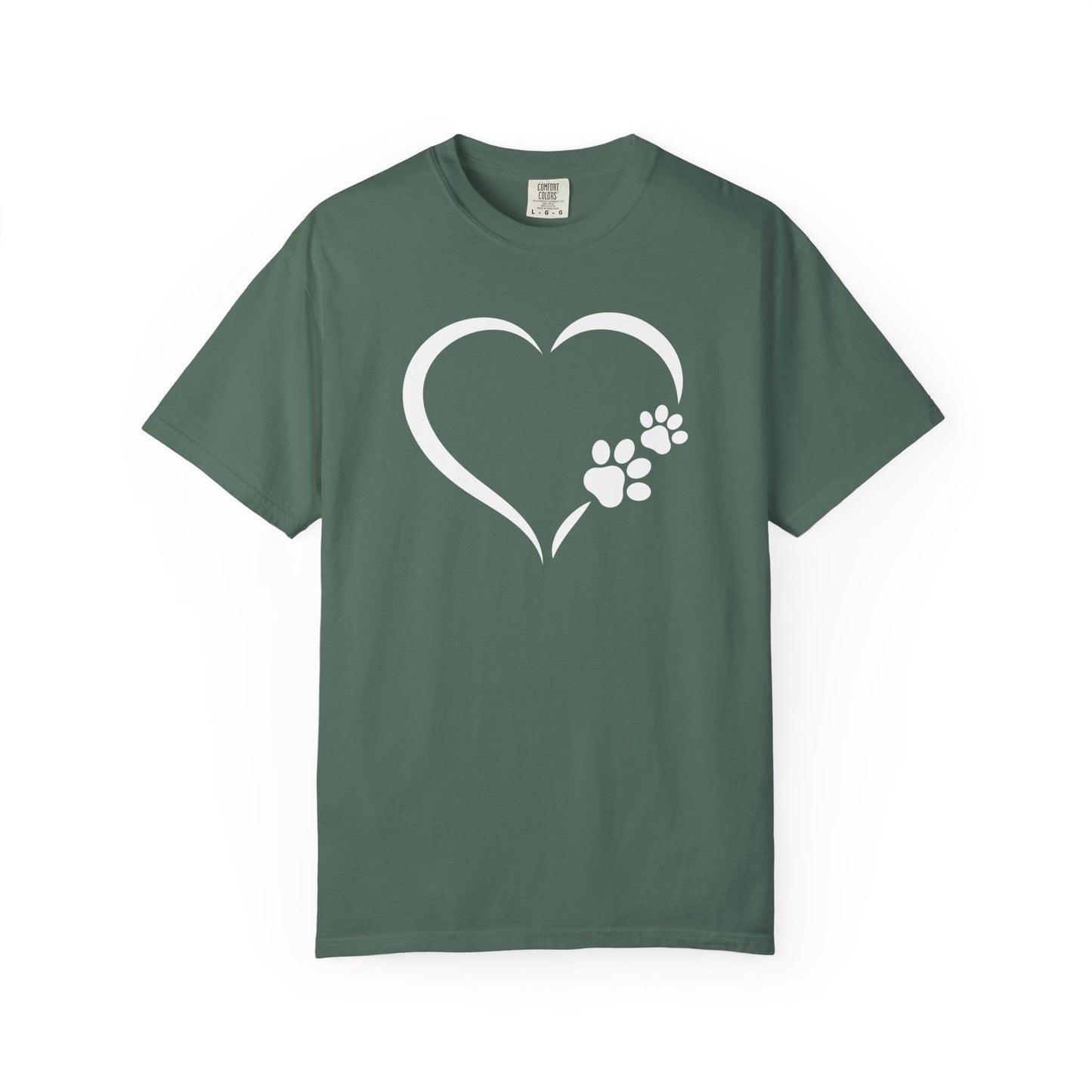 Dog Paw Print Heart T-Shirt